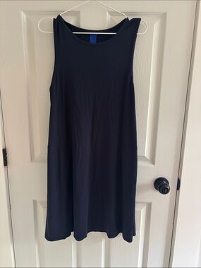 Kit and Ace Dark Navy Sleeveless A-Line Midi Dress
